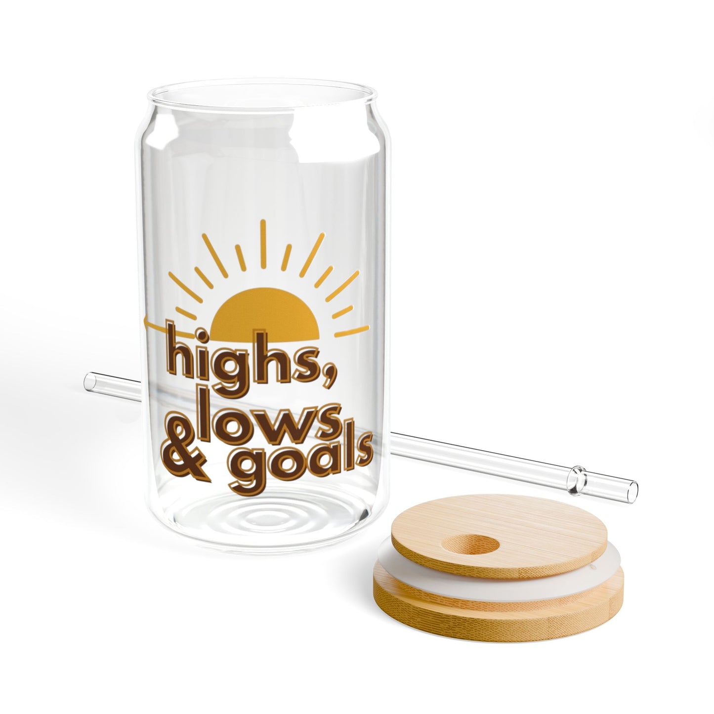 Logo Sipper Glass, 16oz - Perfect Travel Cup